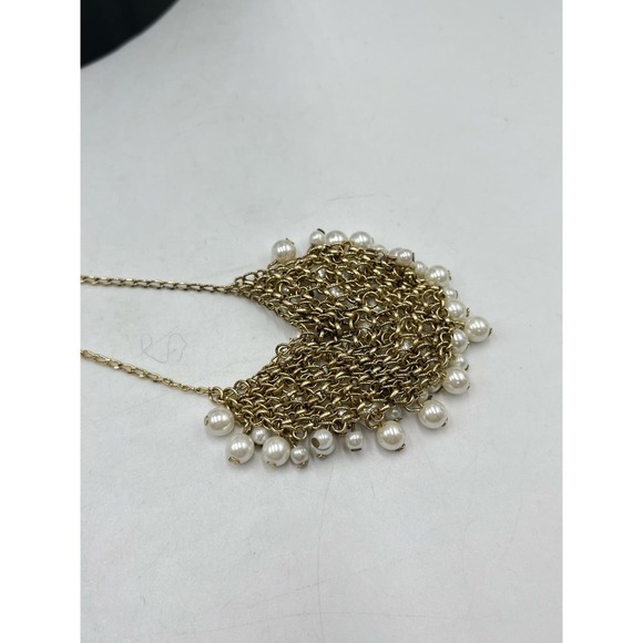 J. Crew White Pearl Center Cluster Bib Bridal Wedding Classic Dangle Necklace - Picture 8 of 13